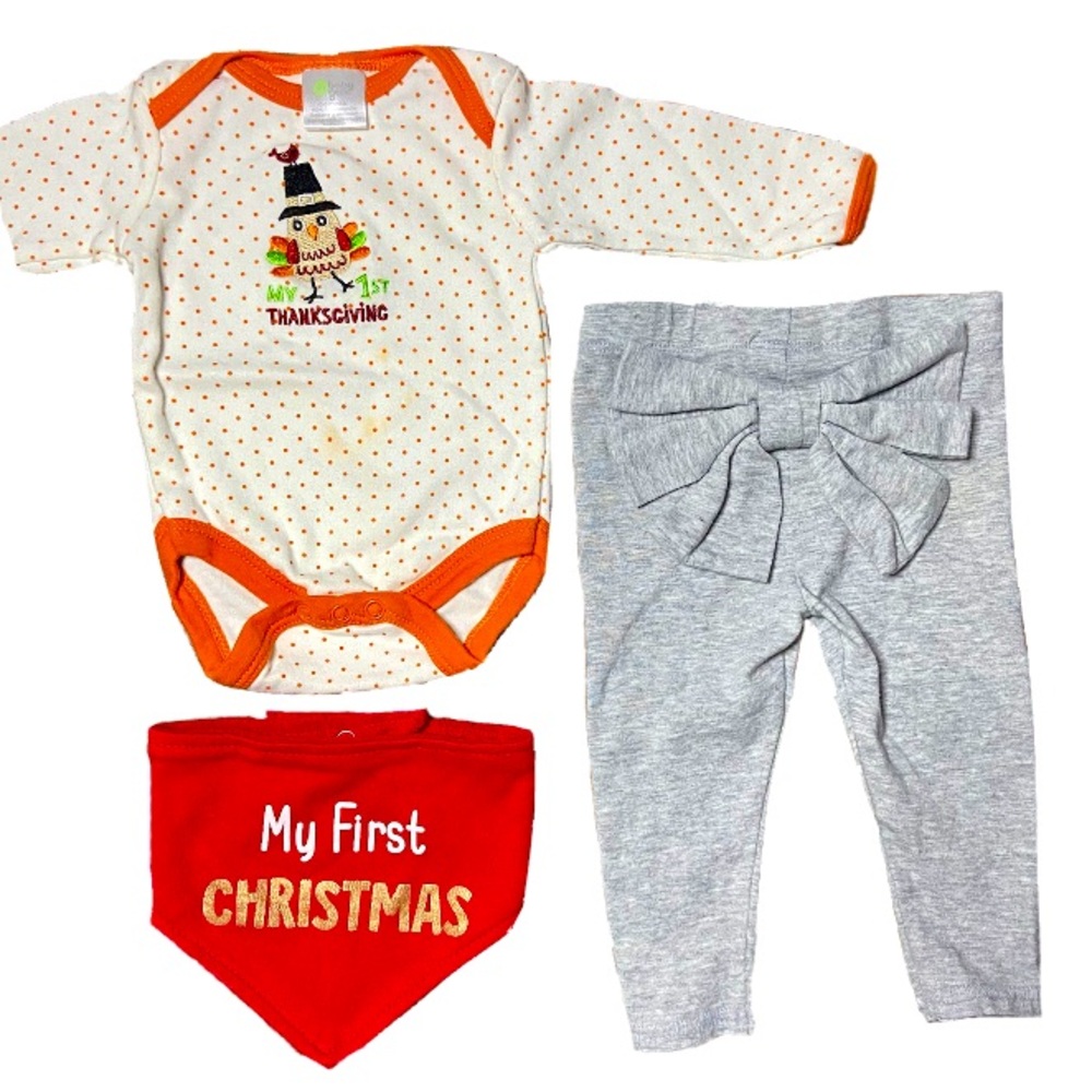 🔴 5/$20, Thanksgiving outfit and first Christmas bib
